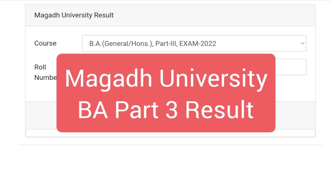 Magadh University BA Part 3 Result 2023